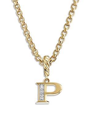 Womens Pav Initial Pendant in 18K Yellow Gold with Diamonds Product Image