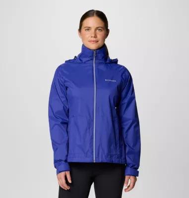 Womens Columbia Switchback IV Packable Rain Jacket Pink Product Image