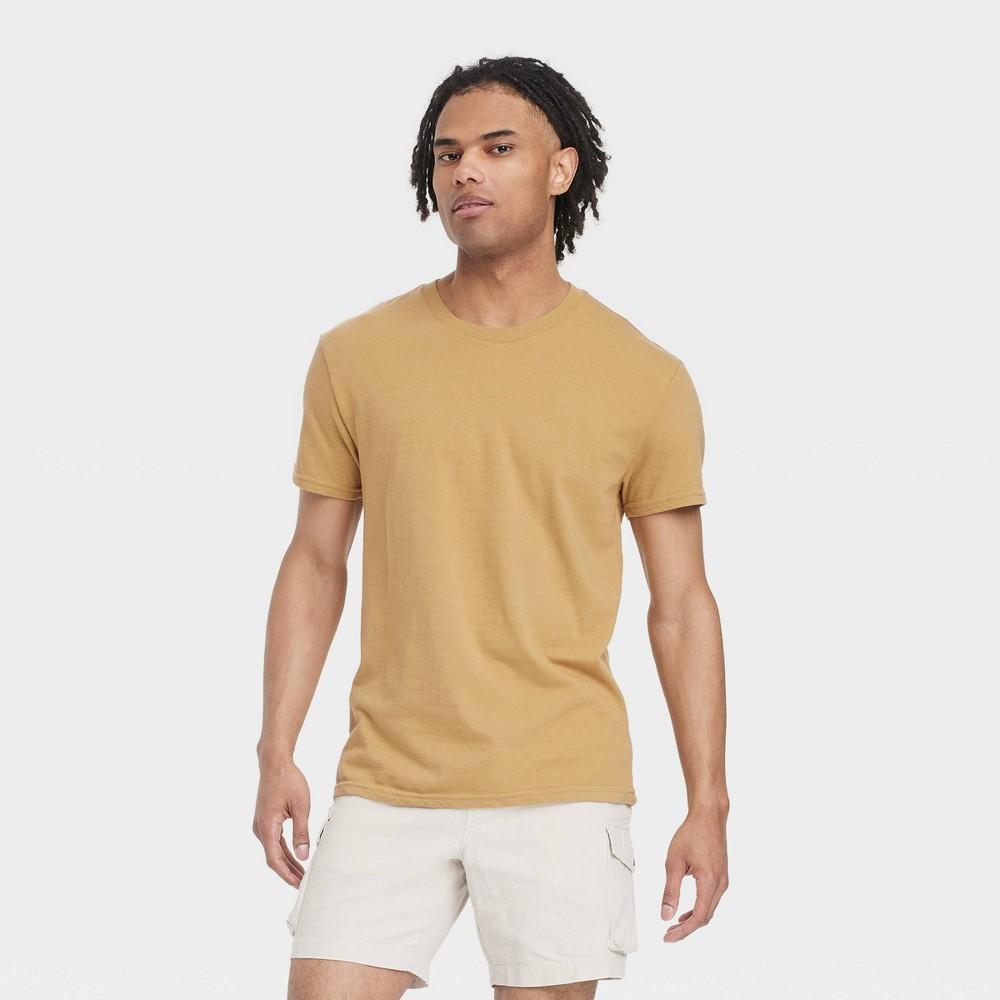 Mens Short Sleeve Crewneck T-Shirt - Goodfellow & Co Gold XXL Product Image