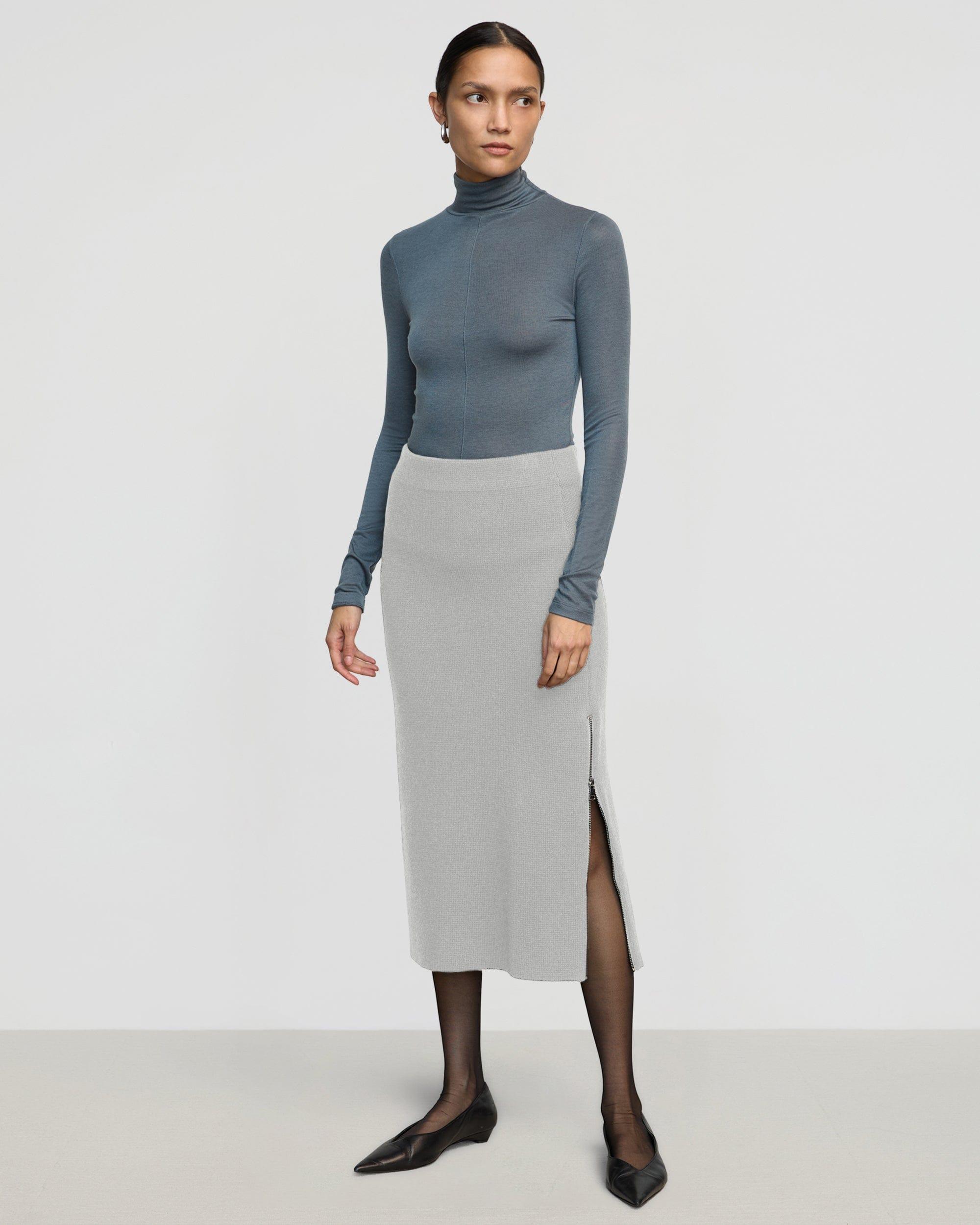 Esti Side-Zip Organic Cotton-Wool Skirt product image