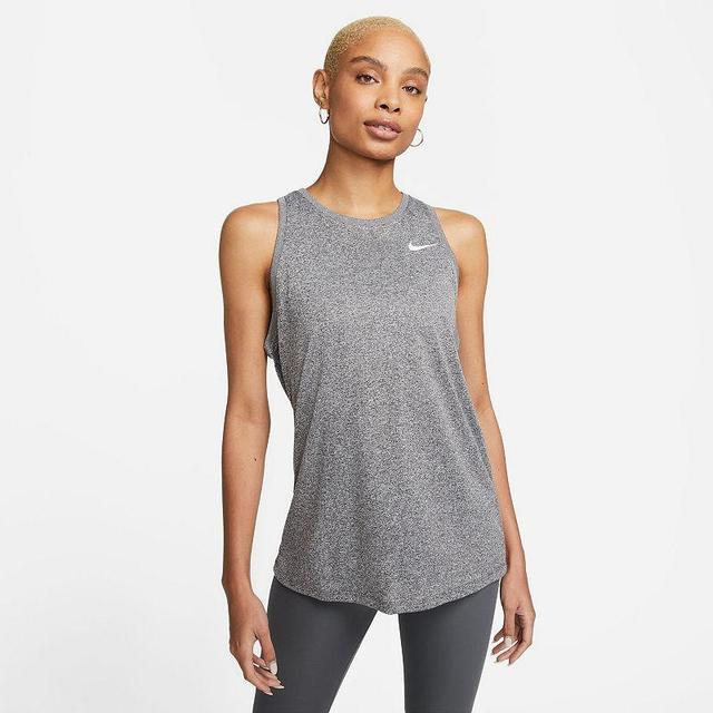 Womens Nike Dri-FIT Tank Top Black Grey Product Image