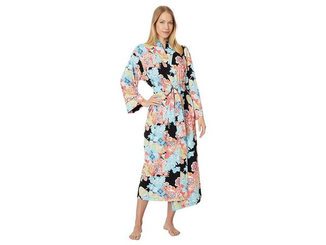 N by Natori Geisha Garden - Cozy Knit 49 Robe Multi) Women's Robe Product Image