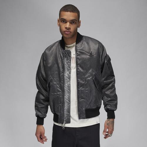 Jordan Mens Jordan Essentials Statement Wash Ringed Jacket - Mens Black Product Image