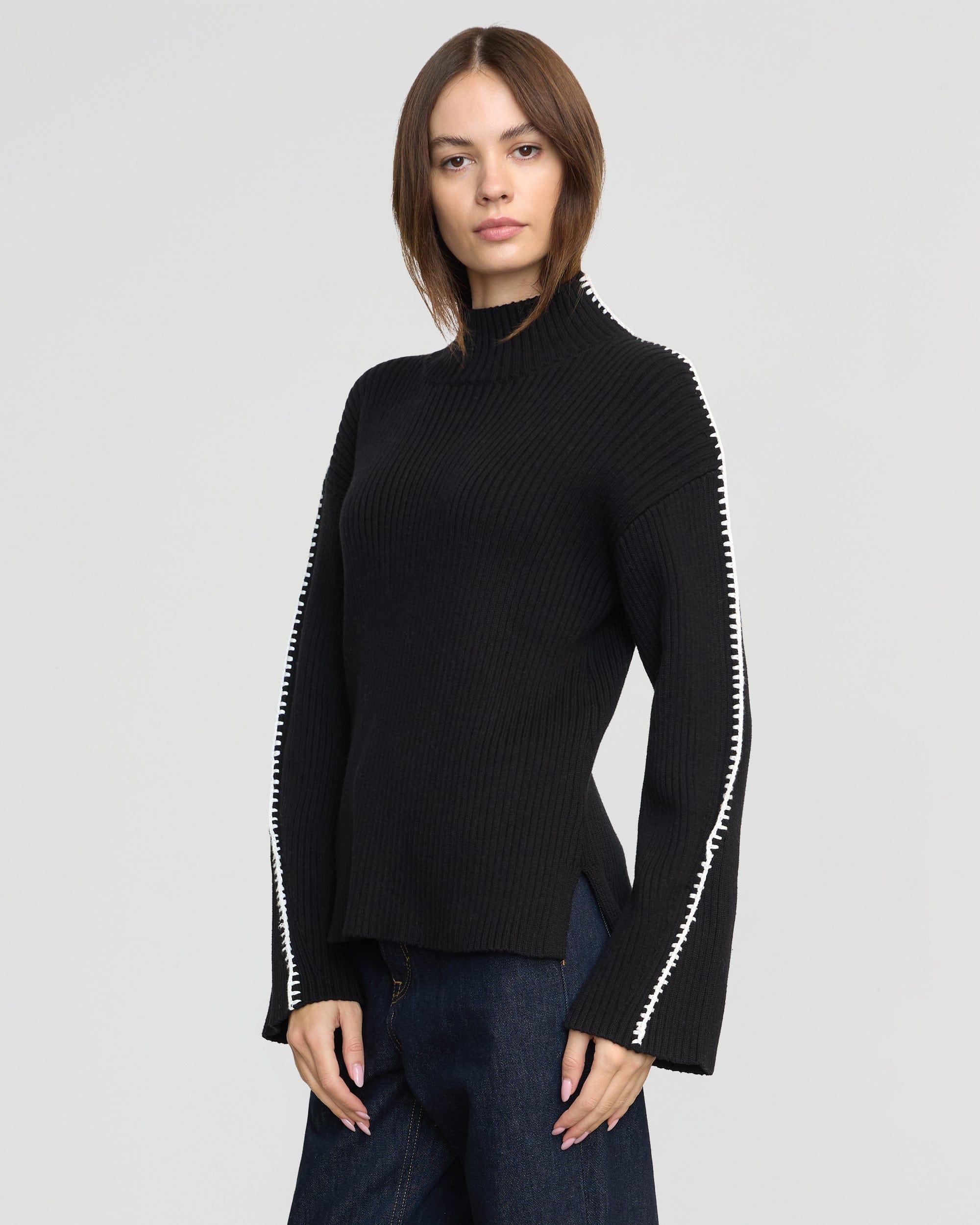 Aki Organic Cotton Contrast Stitch Sweater Product Image