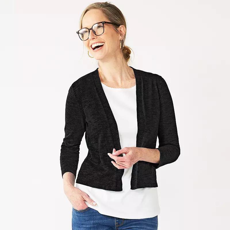 Womens Croft & Barrow Open Front Cardigan Product Image