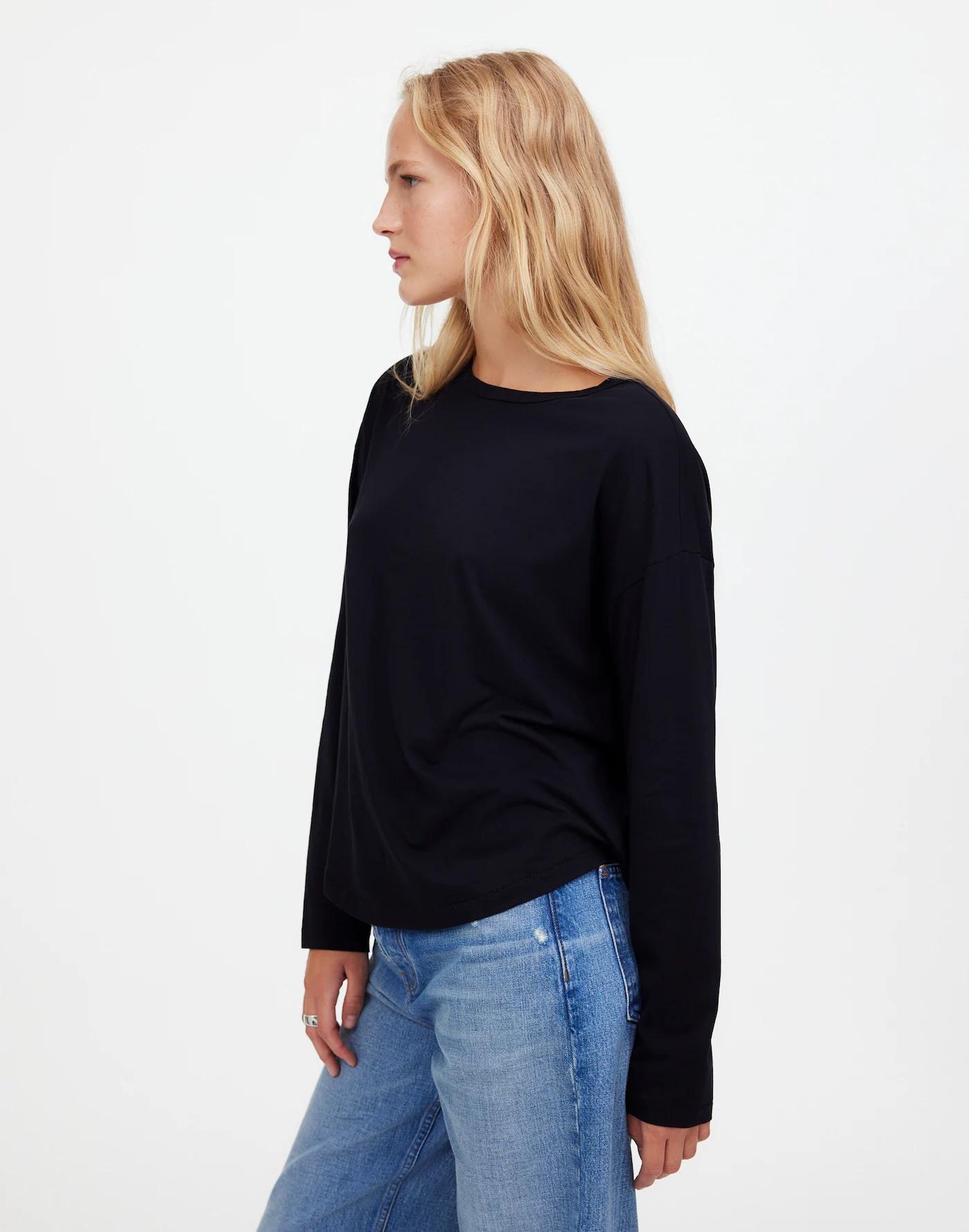 Relaxed Long-Sleeve Crewneck Tee Product Image