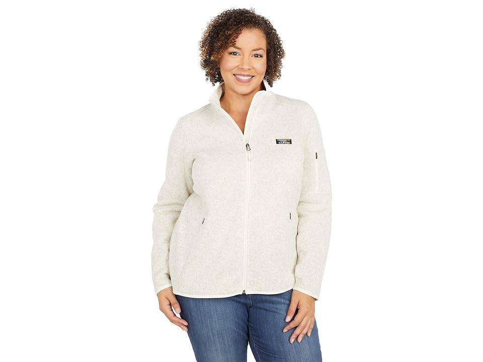 L.L.Bean Fleece Knit Stand Collar Long Sleeve Full Zip Sweater Jacket Product Image