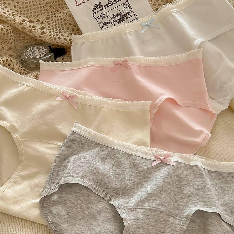 Plain Bow Bikini Panties Product Image