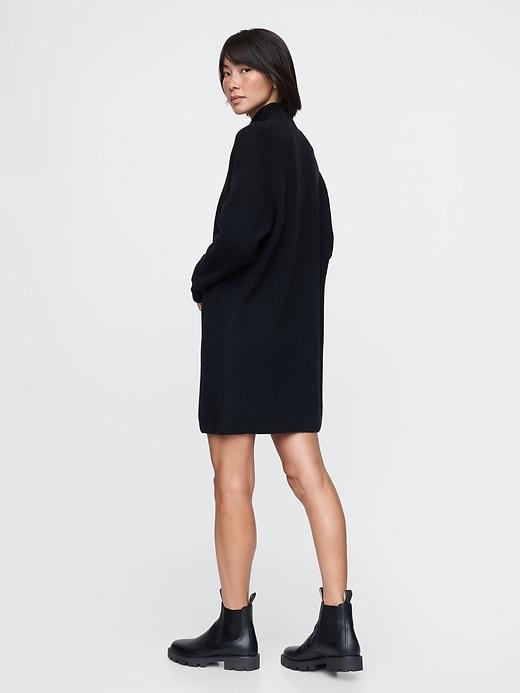 CashSoft Rib Turtleneck Mini Sweater Dress Product Image