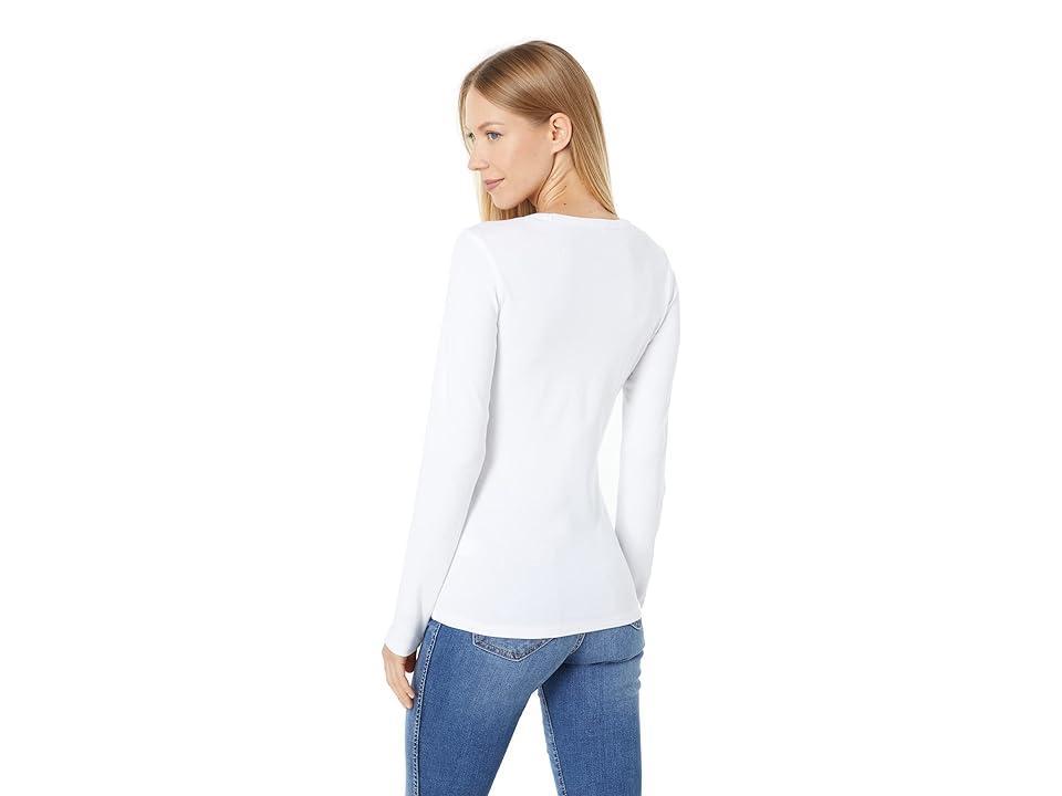 Lilla P 1x1 Rib Long Sleeve Crew Neck Tee Women's Clothing Product Image