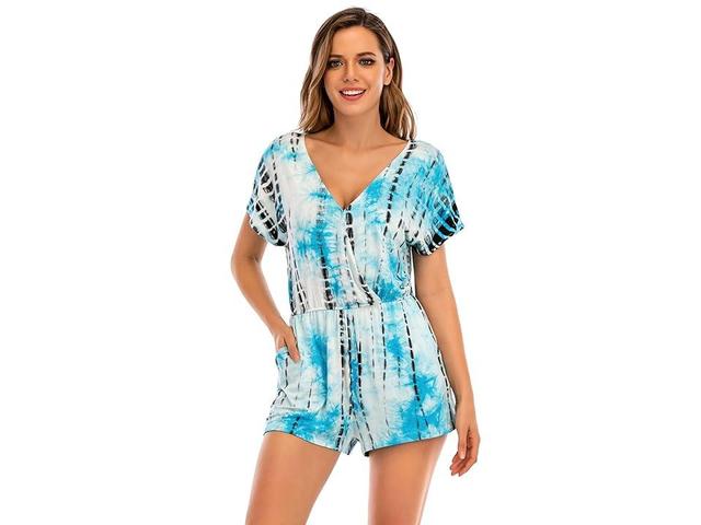 Lucky Brand Beach Wave Romper Cover-Up Women's Swimsuits One Piece Product Image