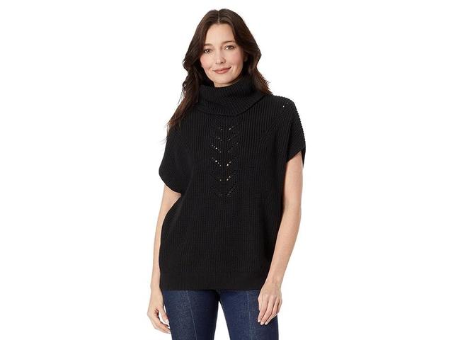 Lilla P Ribbed Poncho Sweater Women's Clothing Product Image