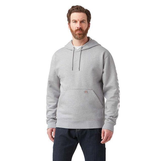 Mens Dickies Water Repellent Logo-Sleeve Hoodie Grey Product Image