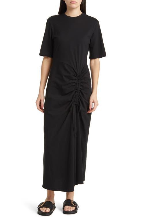 FRAME Ruched Organic Cotton Maxi Dress Product Image