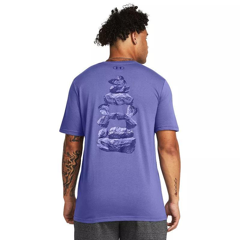 Mens Under Armour Outdoor Rock Stack Graphic Tee Hydro Blue Product Image