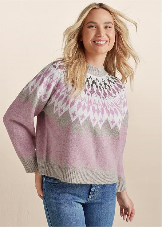 Fair Isle Crew Neck Sweater Product Image