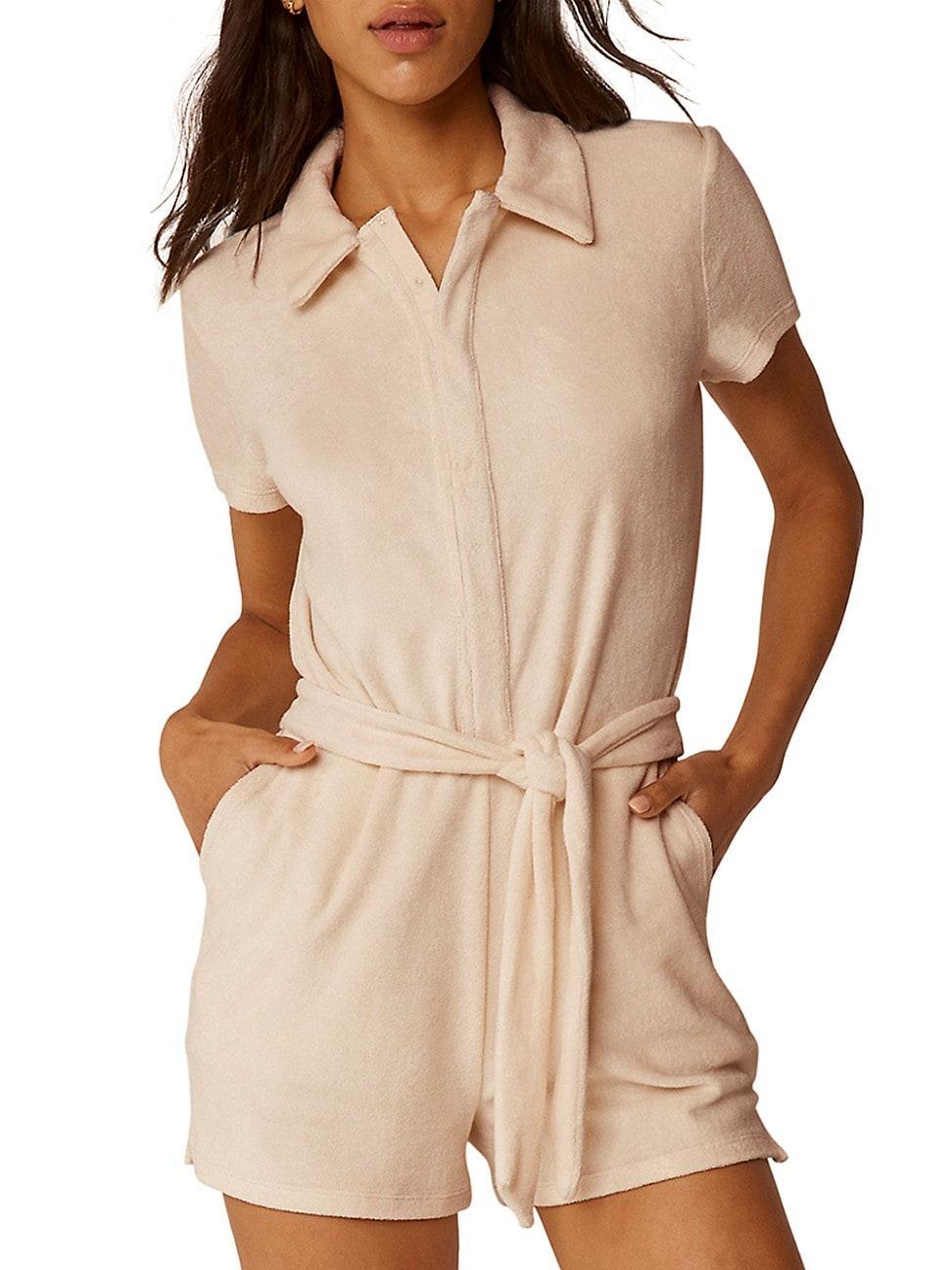 Womens Tropez Tie-Waist Terry Romper Product Image