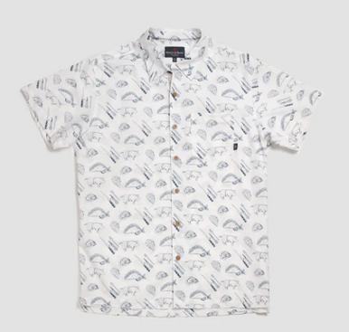 SALE Beach & Barn® Men's S/S Calabash Print Button Shirt Product Image