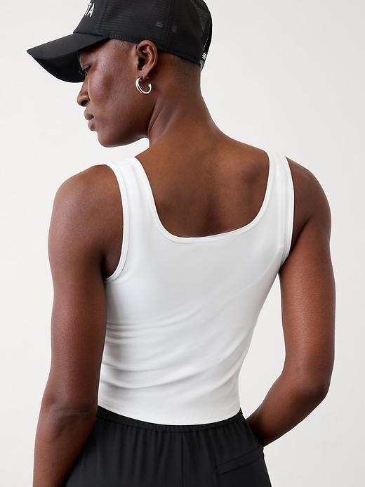 Signature Rib Square Crop Tank Product Image