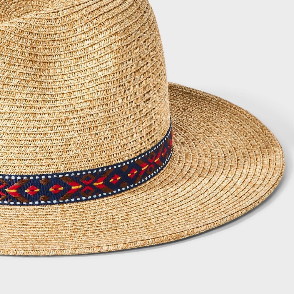 Mens Paper Flat Brim Panama Hat - Goodfellow & Co Product Image