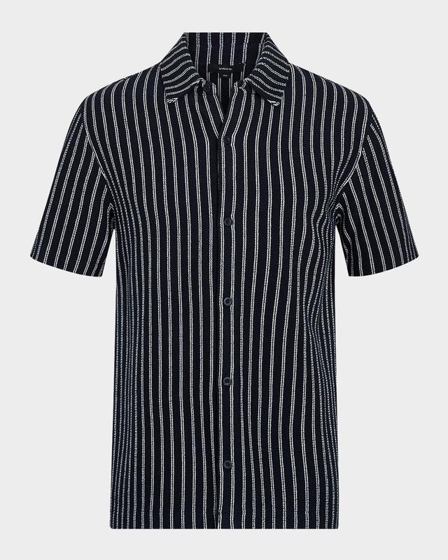 Mens Striped Boucl Short-Sleeve Shirt Product Image