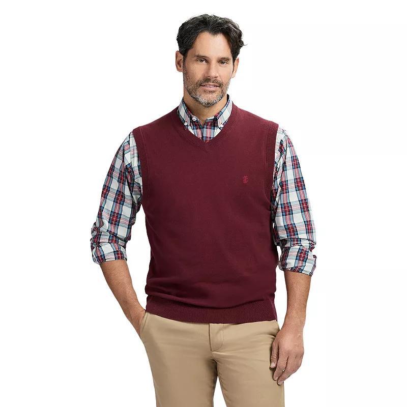 Mens IZOD Premium Essentials Solid V-Neck 12-Gauge Sweater Vest Product Image