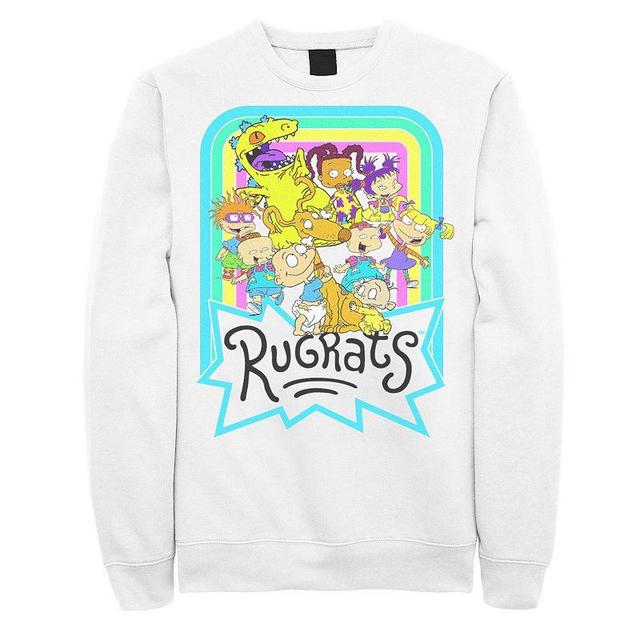 Mens Nickelodeon Rugrats Neon Rainbow Reptar And Friends Sweatshirt Product Image