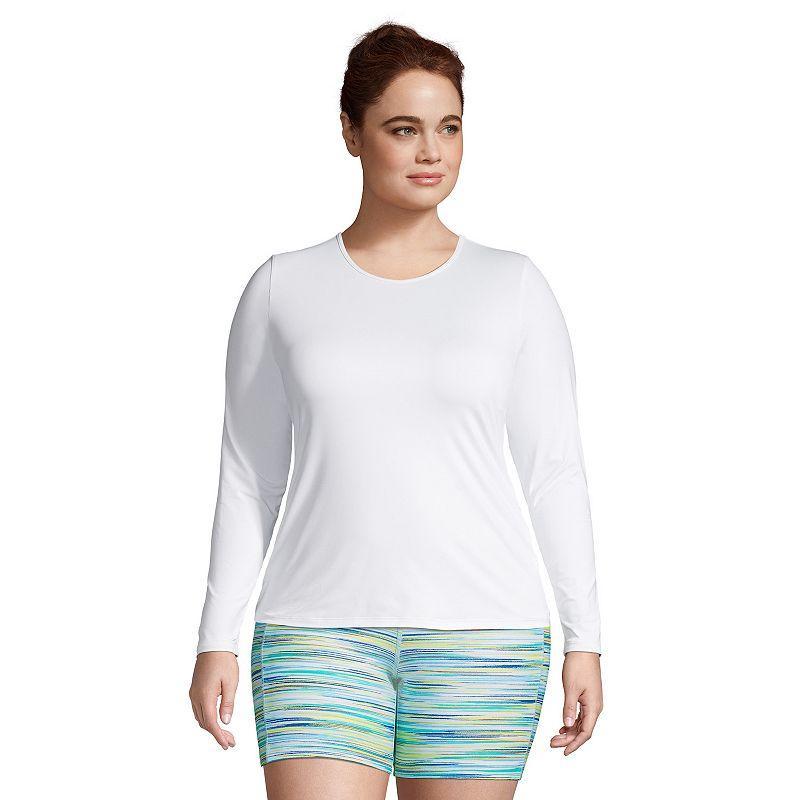 Womens Lands End UPF 50 Long Sleeve Rash Guard Product Image