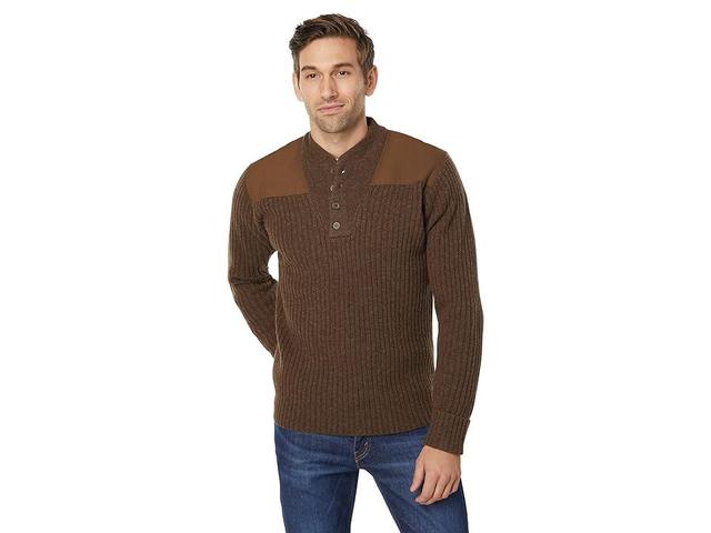 L.L.Bean Commando Fatigue Henley Sweater (Deep Woods Green Heather) Men's Clothing Product Image