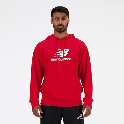 New Balance Mens New Balance French Terry Stacked Logo Pullover Hoodie - Mens Product Image