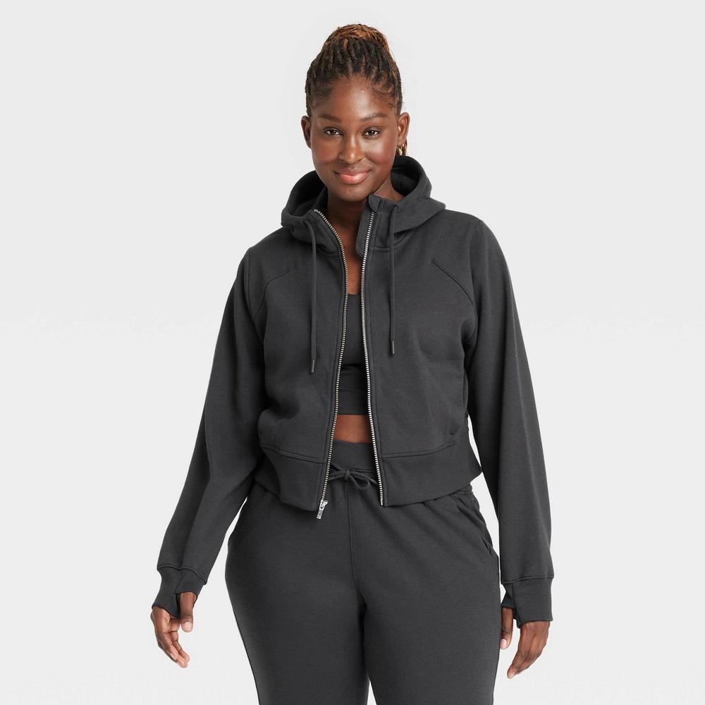 Women's Fleece Full Zip Hooded Sweatshirt - All In Motion™ Product Image