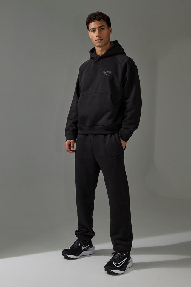 Man Active Training Dept Boxy Embossed Tracksuit | boohooMAN USA Product Image