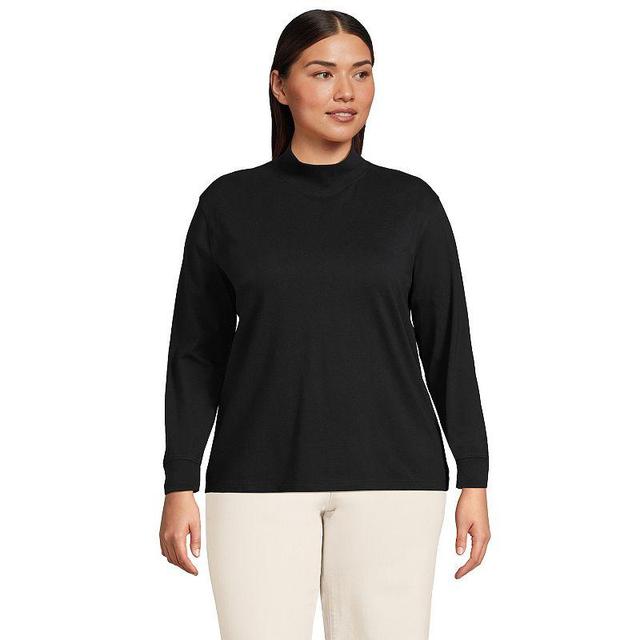 Lands End Womens Long Sleeve Super T Mock Tee Product Image