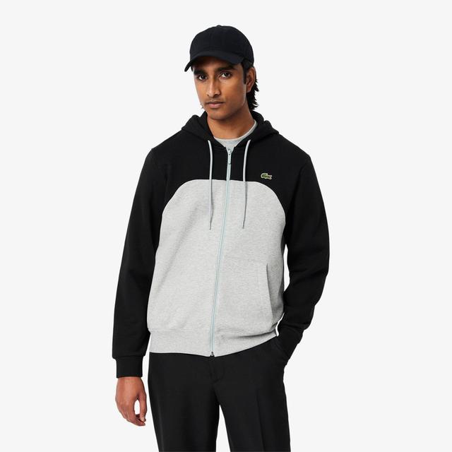 Zipped Colour-Block Hoodie Product Image