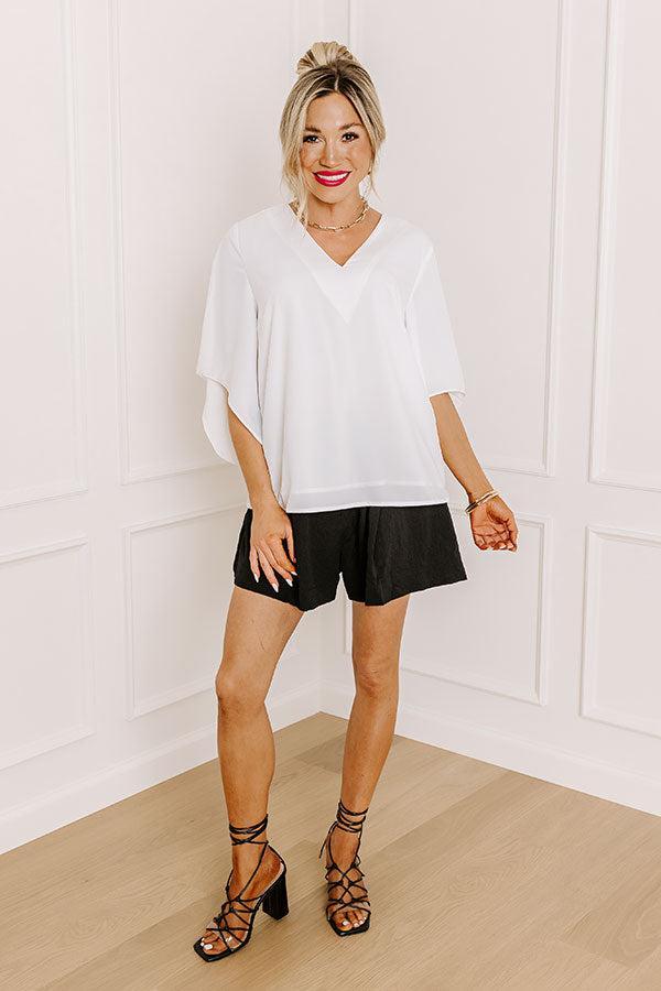 Simply Perfect Shift Top In White Product Image