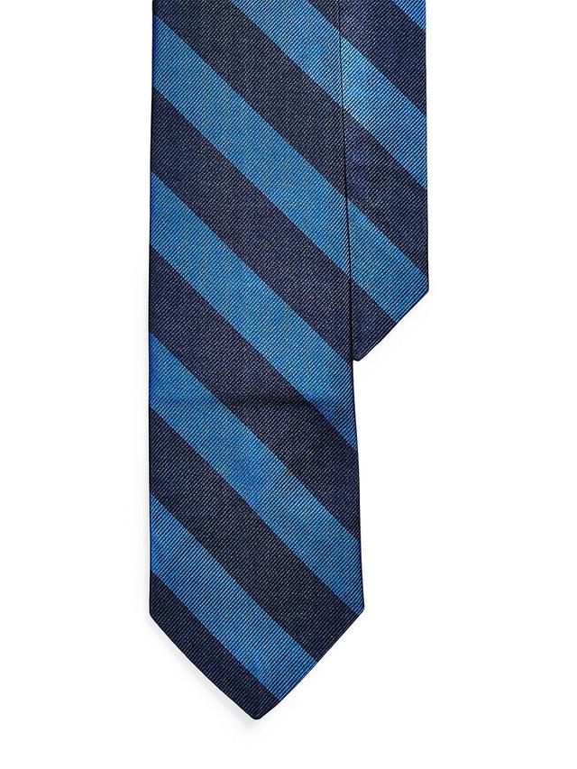 Mens Striped Silk Tie Product Image