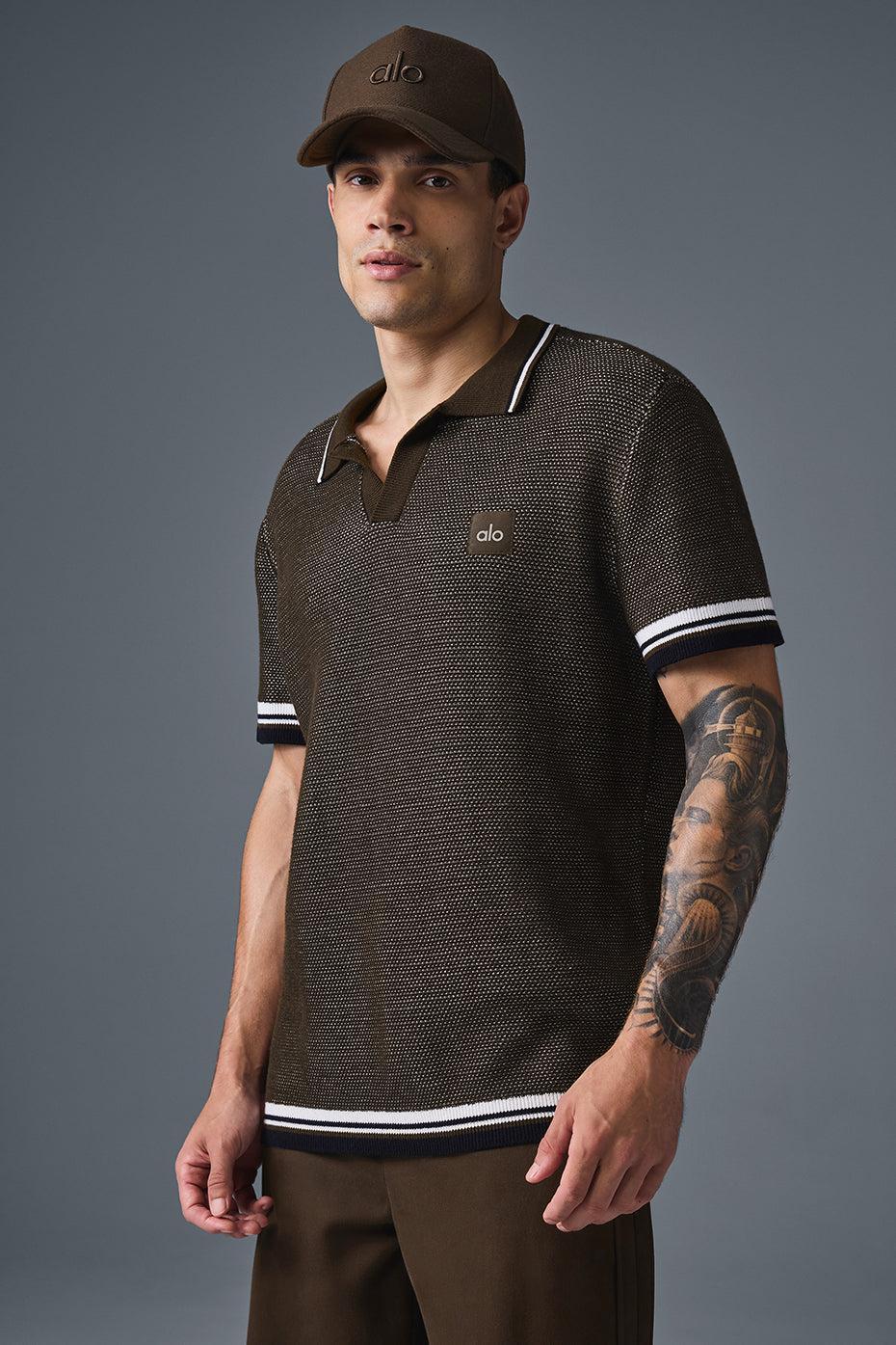 Sports Club Sweater Knit Polo - Espresso Male Product Image