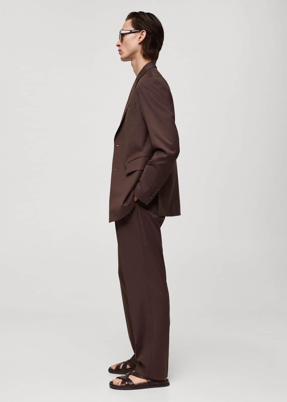 MANGO MAN - Regular fit suit blazer burgundyMen Product Image