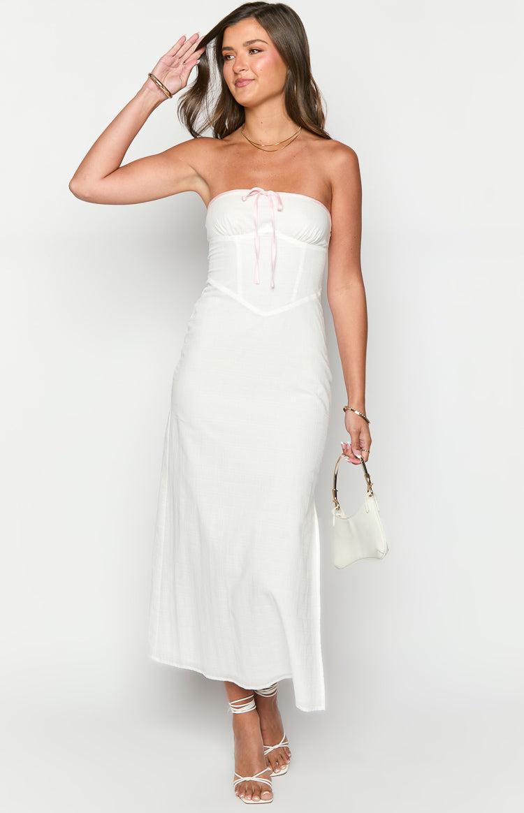 Vanity White Strapless Maxi Dress Product Image