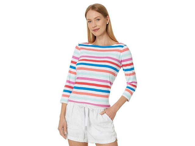 Tommy Bahama Ashby Isles Boardwalk Stripe Tee Canal) Women's Clothing Product Image