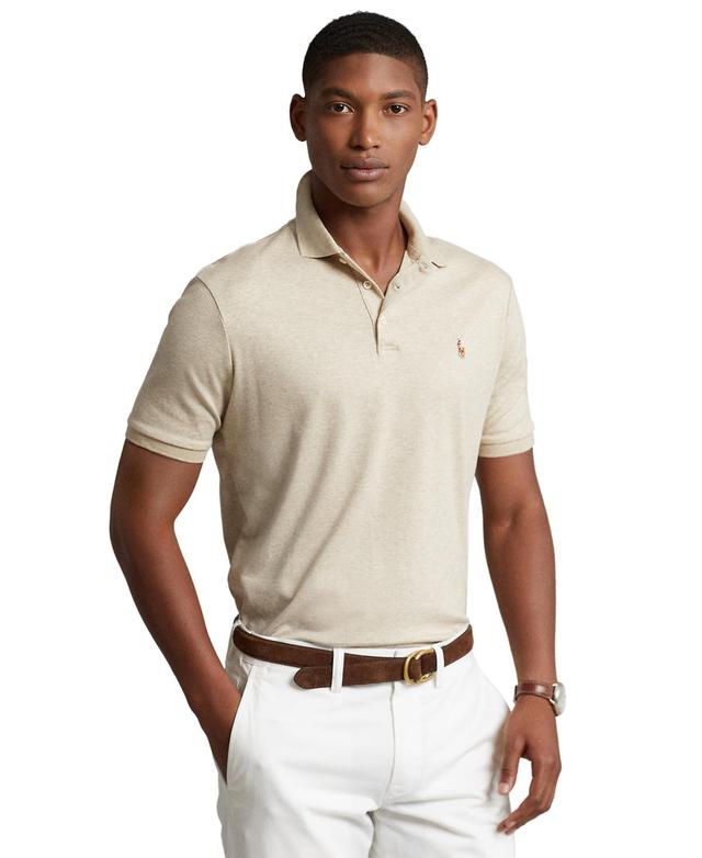 Men's Custom Slim Fit Soft Cotton Polo Shirt In Pastel Purple Heather Product Image