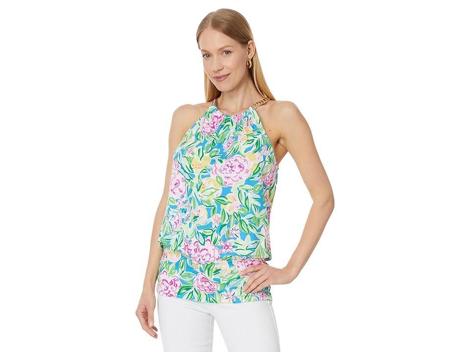 Lilly Pulitzer Bowen Halter Top Grove Garden) Women's Clothing Product Image