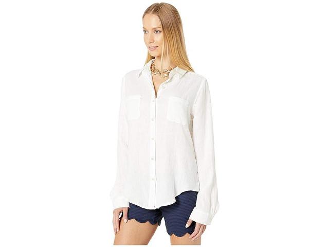 Lilly Pulitzer Sea View Button Down (Resort ) Women's Clothing Product Image