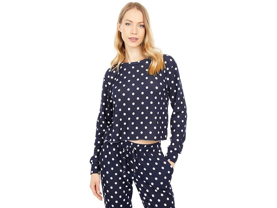 YMI Two-Piece Pullover Pants Fleece Set Polka Dot) Women's Active Sets Product Image