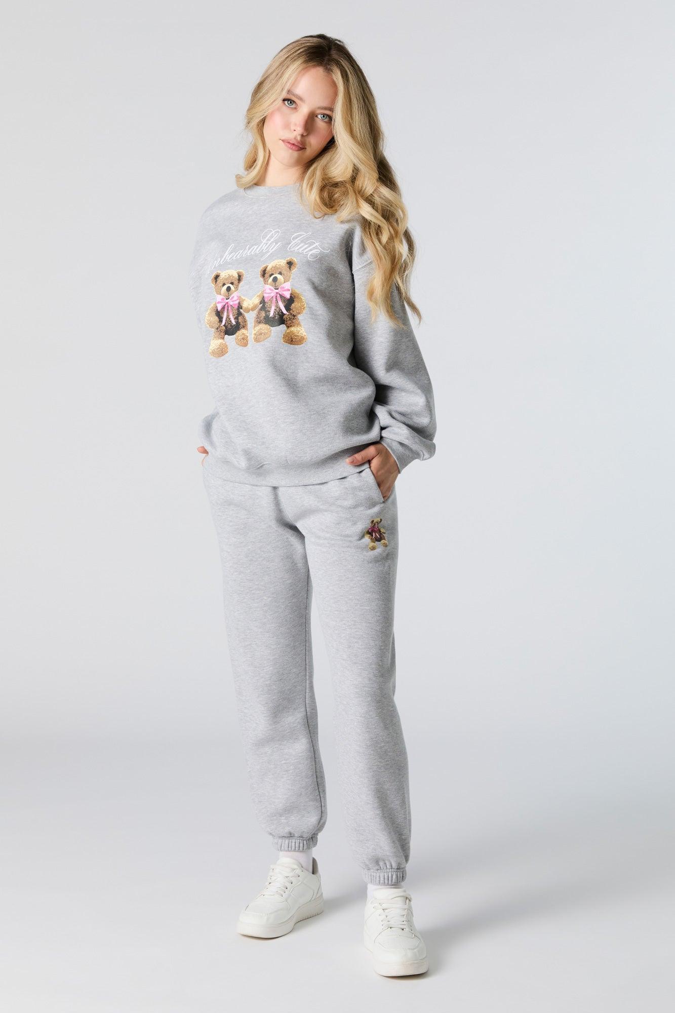 Oversized Graphic Fleece Sweatshirt Female Product Image