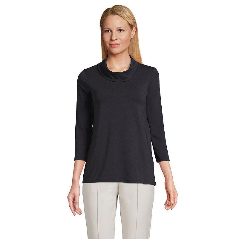 Womens Lands End Lightweight Jersey Cowl Neck Top Product Image