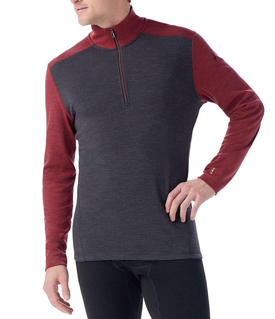 SmartWool Slim Fit Merino Base Layer Color Block Quarter-Zip Pullover product image