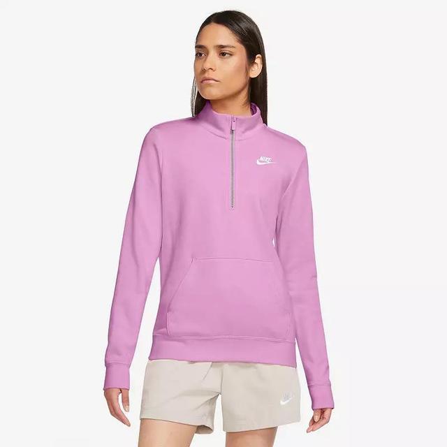 Womens Nike Sportswear Club Fleece Quarter-Zip Sweatshirt Product Image