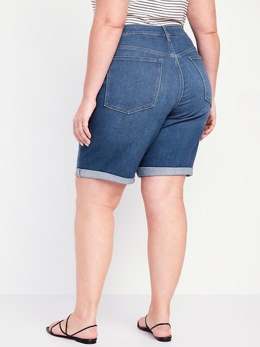 High-Waisted Wow Jean Shorts -- 9-inch inseam Product Image