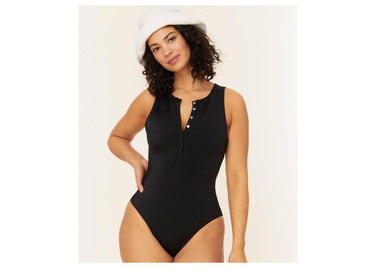 Andie Womens Malibu Snap Front One Piece Swimsuit Product Image